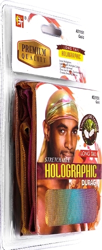 STRETCHABLE HOLOGRAPHIC DURAG(GOLD) 